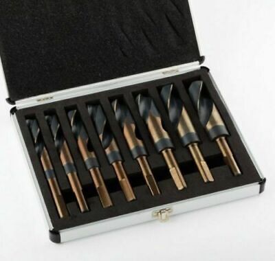 8 Pc Jumbo Silver And Deming Industrial Cobalt Drill Bit Set 1/2  Reduced Shank • 39.95$