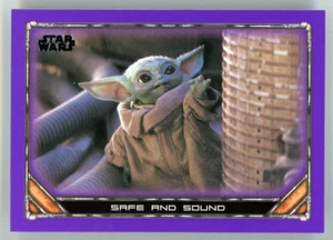 Topps Star Wars The Mandalorian 2020 temporada 1 #65 Grogu púrpura SSP - Imagen 1 de 2