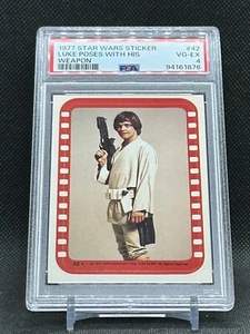 1977 Topps Star Wars Sticker Card #46 Luke Skywalker- PSA 4 VG/EX Rookie - Picture 1 of 2