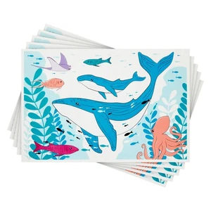 50 Pack Stick On Disposable Placemats for Kids Baby Party , Under The Sea 12x18" - Picture 1 of 5
