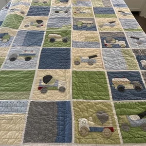POTTERY BARN Kinder Christopher Baufahrzeuge Full Queen QUILT - Bild 1 von 13
