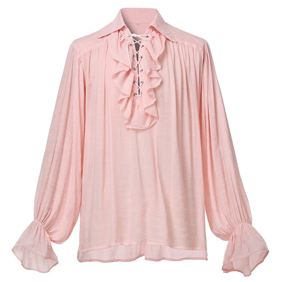 Camisa pirata poeta renacentista para hombre Blusa Camisa vampiro Camisa medieval Foto 1 de 4