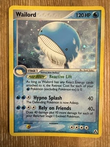 Wailord 14/92 EX Legend Maker Holo Foil Rare Pokemon Card TCG DAMAGED - Picture 1 of 2