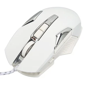 White RGB Gaming Mouse Multifunction Ergonomic 7200 DPI Wired Optical Gaming SET - Picture 1 of 23