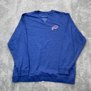 Buffalo Bills Sweatshirt Mens XXL Blue Heather Antigua Football NFL Pullover - Picture 1 of 7