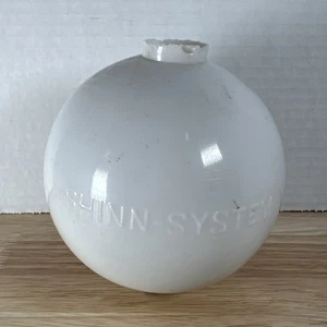 Shinn System White Milk Glass Lightning Rod Ball Roof Yard House Decor - Picture 1 of 8