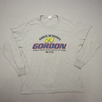 Camisa De Colección Jeff Gordon 24 NASCAR Grande Manga Larga Gris Hendrick Motorsports Foto 1 de 4