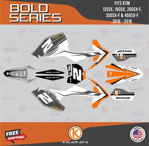 Graphics Kit for KTM 125SX 150SX 250SX-F 350SX-F 450SX-F (2016-2018) Bold-Orange - Picture 1 of 6