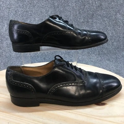Bostonian Impression Dress Shoes Mens 13 D Oxford Black Leather Cap Toe Casual - Image 1 of 4