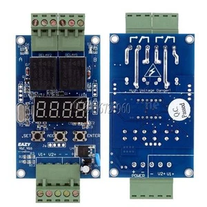 DC 12V Dual Programmable Relay Cycle Delay Timer Timing Clock Switch Module - Picture 1 of 7
