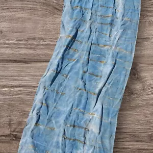 Blue Rust Color Drye Goods Brand Silk Womens Scarf 13"x68" Boho Spokane Wash. - Picture 1 of 4