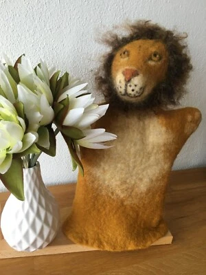 Handpuppe Löwe - Filz Puppe - Handarbeit neu - Bild 1 von 3