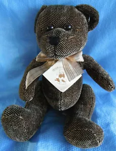 *1620* Teddy & Friends - Brown Teddy Bear with gauzy tie - Bradley - soft - tag - Bild 1 von 6