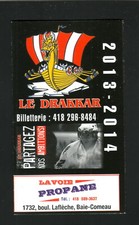 Baie-Comeau Drakkar--2013-14 Pocket Schedule--QJMHL