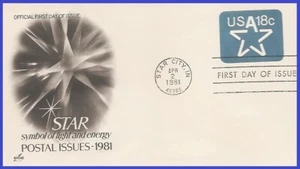 USA4 #U593 U/A ARTCRAFT FDC Star - Bild 1 von 1