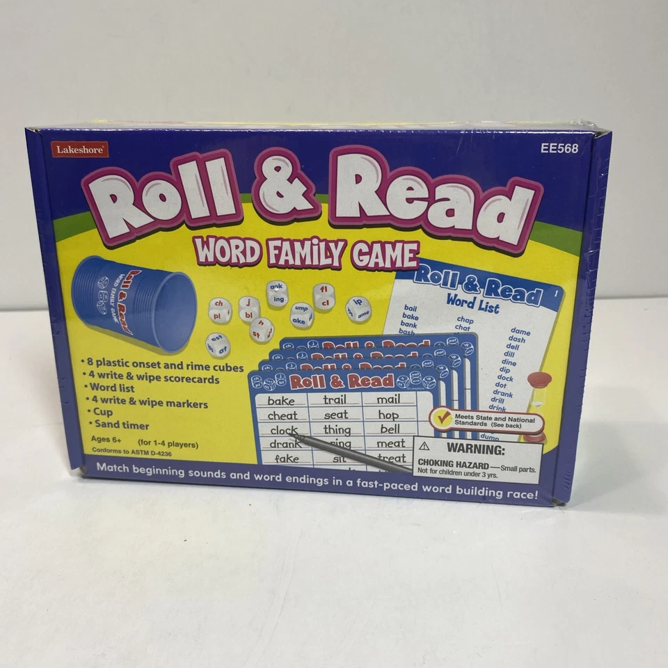 Newlakeshore Roll & Read Word Family Game Homeschool