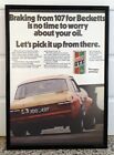 Framed original Classic Car Ad for racing Ford Escort Mk1 & Castrol from 1969