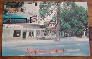 Vintage Grants Pass Oregon Egyptian Motel Postcard 1960s - Picture 1 of 4