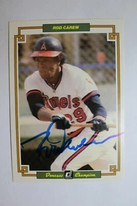 1984 Donruss Champions Jumbo #21 Rod Carew Autografo Jumbo - Foto 1 di 2