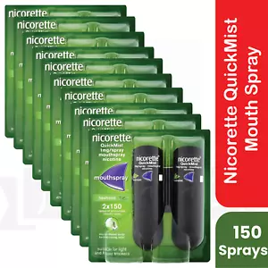 10X Nicorette Quickmist Duo, 2 x 150 sprays FREE SHIPPING - Picture 1 of 2