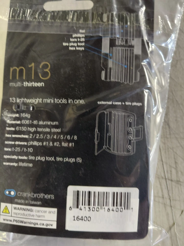 CRANKBROTHERS CRANK BROTHERS MULTI TOOL, M13, 16400, NEW