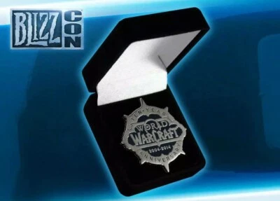Prendedor con logotipo de 10 años de aniversario de Warcraft de Blizzcon 2014 RARO - Coleccionable de Blizzard Foto 1 de 4