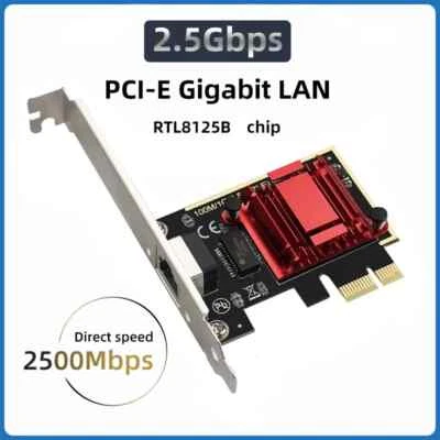 2.5G PCI-E To RJ45 Network Card RTL8125B Chip PCI Network Card 1/2.5Gbps For PC - Image 1 of 4