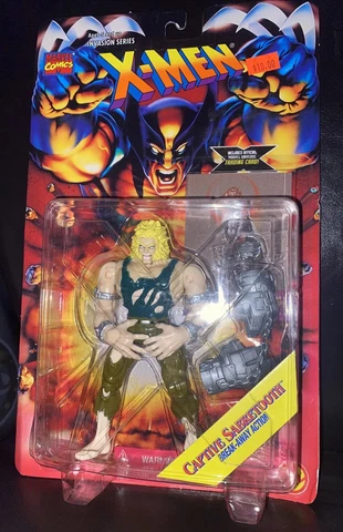 Captive Sabretooth Invasion Series X-Men Marvel 1995 Toybiz NEW SEALED Cover