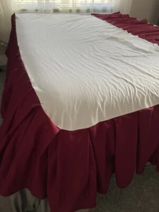Falda de cama Ralph Lauren Home doble borgoña totalmente plisada caída de 16 pulgadas - Imagen 1 de 9