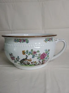 Olla de cámara Copeland Spode circa 1850 cómoda de cerámica pavo real antigua victoriana - Imagen 1 de 13