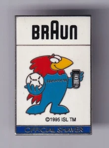 RARE PINS PIN'S .. FOOTBALL SOCCER WORLD CUP FRANCE 98 SPONSOR BRAUN SHAVER ~FU - Imagen 1 de 1