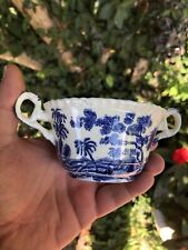 Antique Copeland Spode Tower Blue Transfer Ware 2 Handle Cup
