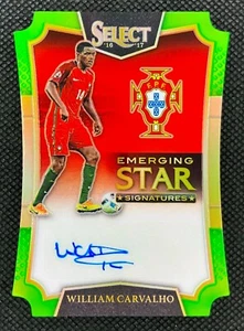 Panini Select William Carvalho 2016-17 automático verde neón Prizm troquelado ES-WC - Imagen 1 de 2