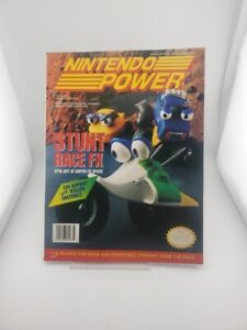 1994 August Nintendo Power Magazine Stunt Race FX Cover Complete & Poster Cards