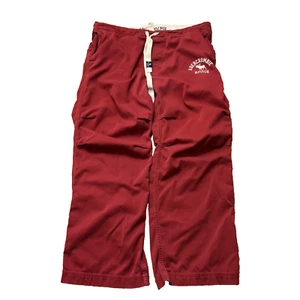 Pantaloni vintage Abercrombie Fitch uomo L rosso cargo pattinatore Y2K paracadutista - Foto 1 di 10