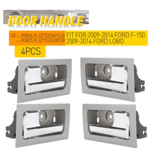 Inside Interior Door Handle Set Left Right Platinum Chrome for 2009-14 F150 - Picture 1 of 35