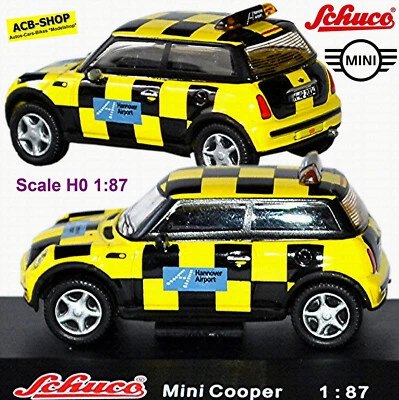 BMW Mini New Mini Cooper R50 Follow Me Aereoporto Hannover 1:87 Schuco 21822 - Immagine 1 di 4