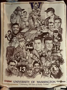 Versiegeltes Poster University of Washington. 100 Jahre Husky Fußball - Bild 1 von 13