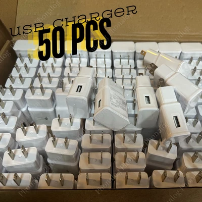 50x TypeC Charger Fast Charging Block Android Phone USB Wall Charger For Samsung - Image 1 of 4