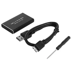 MSATA SSD External Hard Drive Enclosure 6Gbps USB 3.0 Supports 30/50mm Drives - Photo 1/12