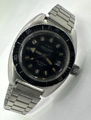 Technos Skydiver Automatic 250m Date Just Ladies Wristwatch 28mm 17 Jewel RUNS - Image 1 of 4