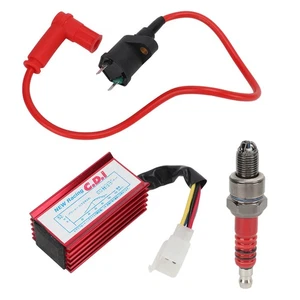 Ignition Coil Aluminum 5 Pin AC CDI Box A7TC Spark Plug Kit Car For 50 70 90 - Picture 1 of 12