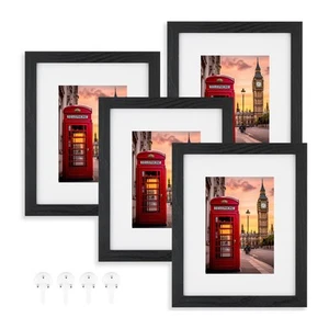 8x10 Picture Frame Set of 4, Rustic Retro Picture Frames with Tempered Glass,... - Picture 1 of 6