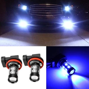 2pcs H11/H8 6000K Blue 50W LED Headlight Bulbs Kit Fog Light Car Driving Lamp - Picture 1 of 13