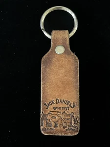 Vintage Jack Daniels Whiskey Leder Schlüsselanhänger Schlüsselring Anhänger Taschenanhänger Anhänger - Bild 1 von 7