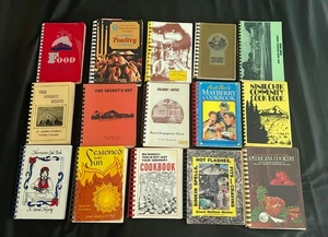 Spiral Vintage Cookbooks Church Regional Lot cookbook - Picture 1 of 2