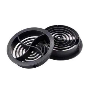 Easy-Trim Black Plastic 70mm Round Soffit Air Ventilation Roof Discs - Picture 1 of 4