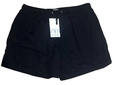 Pantalones Cortos Zara Pull On Negros Cintura Ajustable Talla XL Calzoncillos Adjuntos Precio de venta sugerido por el fabricante $35.90 Foto 1 de 4
