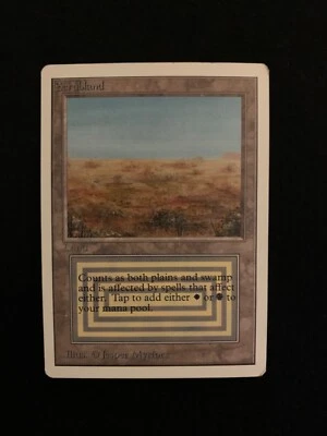 Magic MTG Unlimited Scrubland NEVER PLAYED (NP) - Image 1 of 4