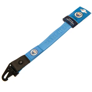 Manchester City FC Deluxe Nylon Lanyard With Metal Snap Hook - Official NEW UK - Picture 1 of 4